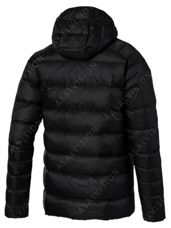 AC Milan Soccer Bomber Black Puffer Jacket
