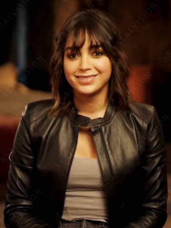 Abigail 2024 Melissa Barrera Black Leather Jacket