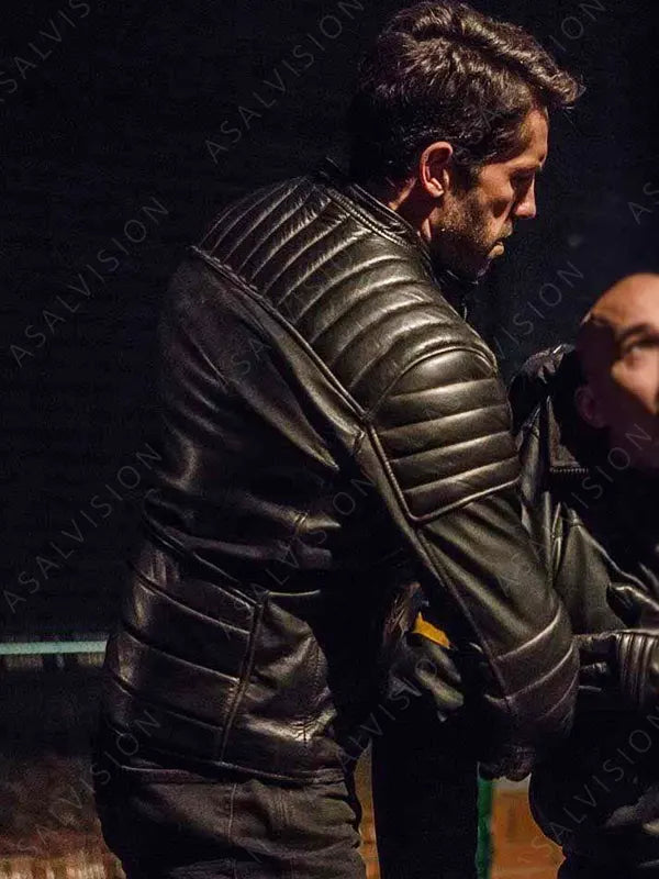 Accident Man Scott Adkins Leather Biker Jacket