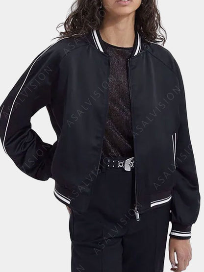 Addams Wednesday Bomber Black Jacket