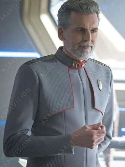 Admiral Charles Vance Star Trek Discovery S05 Oded Fehr Grey Wool Jacket