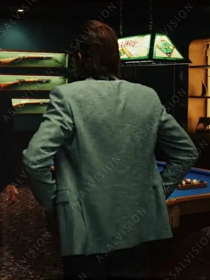 Adrien Brody Poker Face 2023 Sterling Frost Jr. Blue Blazer Coat