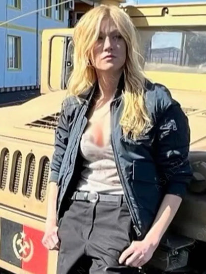 Agent Allison Miles Movie Air Force One Down 2024 Katherine McNamara Bomber Jacket