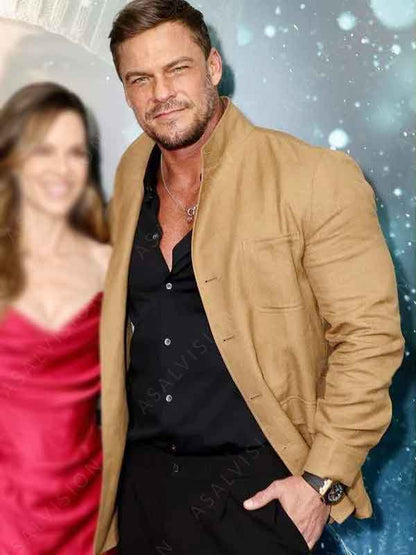 Alan Ritchson Movie Ordinary Angels 2024 Ed Schmitt Stand Collar Jacket
