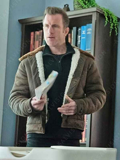 Alert Missing Persons Unit Jason Grant Shearling Leather Jacket