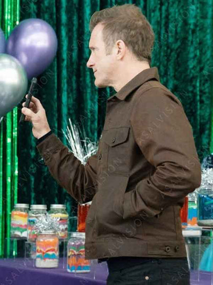 Alert Missing Persons Unit Scott Caan Brown Cotton Jacket