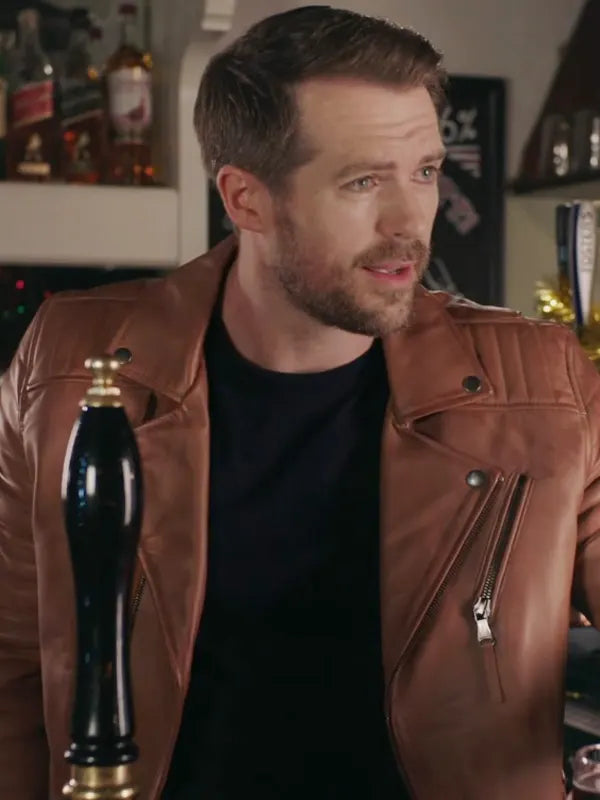 Alfie Bailey Brown Biker Leather Jacket