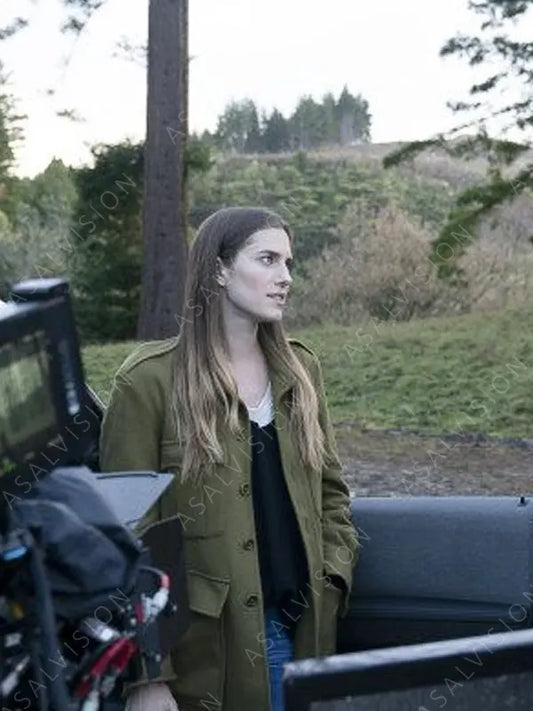 Allison Williams M3GAN Wool Olive Green Coat