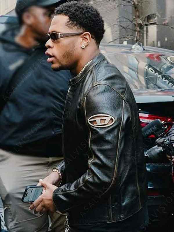 American Boxer Devin Haney Black Leather Jacket