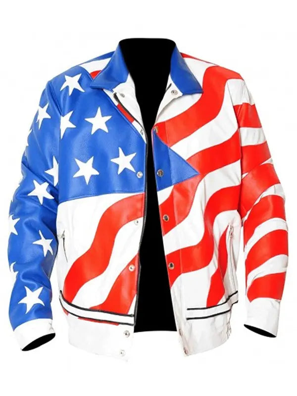 American Flag Leather Jacket