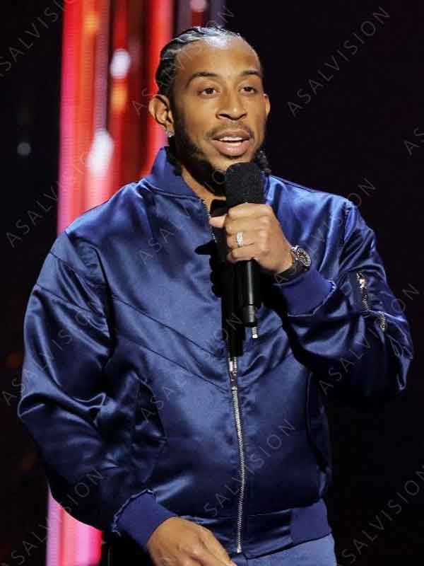 American Rapper Ludacris 2024 iHeartRadio Music Awards Blue Bomber Jacket