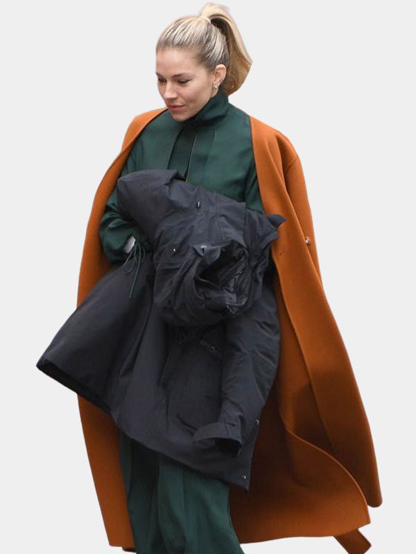 Anatomy of a Scandal Sienna Miller Orange Coat