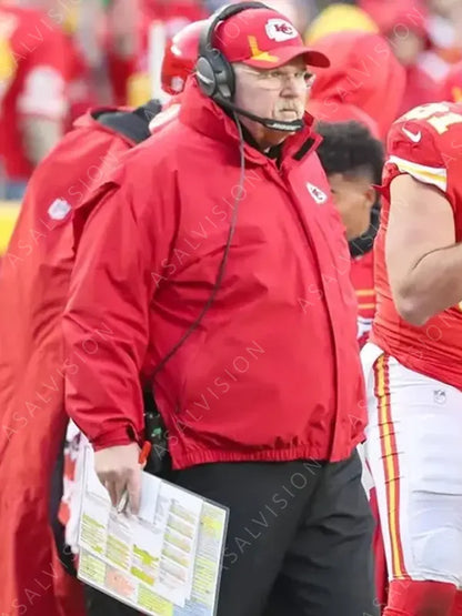 Andy Reid Kansas City Chiefs 2023 Red Bomber Jacket