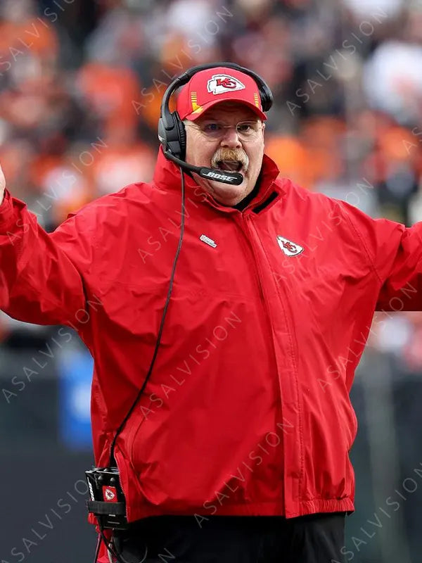 Andy Reid Kansas City Chiefs 2023 Red Jacket
