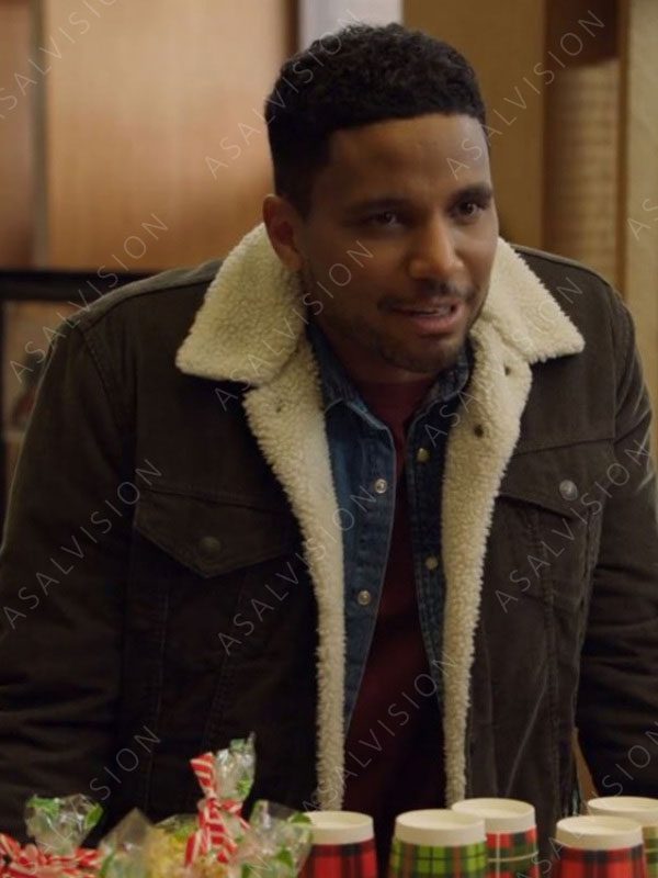 Andy Under The Christmas Sky 2023 Andrew Bushell Brown Shearling Jacket