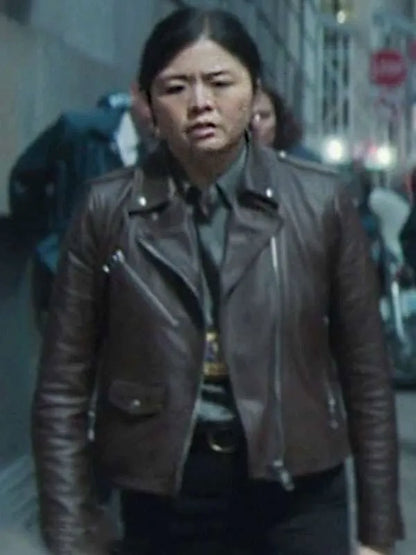 Angie Kim Daredevil Born Again S01 Ruibo Qian Brown Jacket
