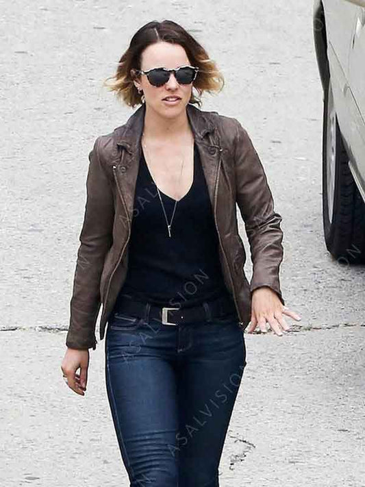 Ani Bezzerides TV Series True Detective Rachel McAdams Biker Brown Leather Jacket