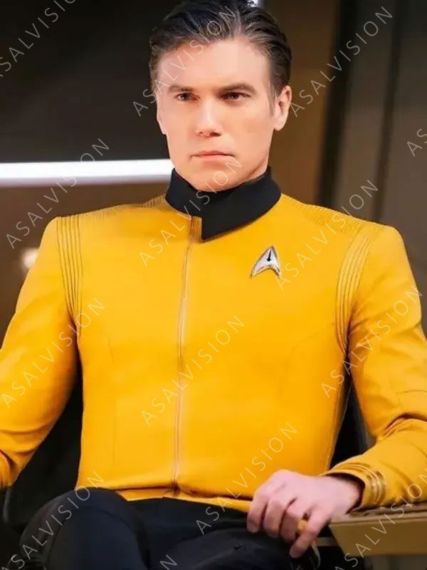 Anson Mount Star Trek Strange New Worlds Christopher Pike Yellow Jacket