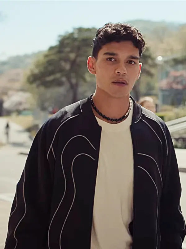 XO Kitty Season 2 Anthony Keyvan Black Bomber Jacket