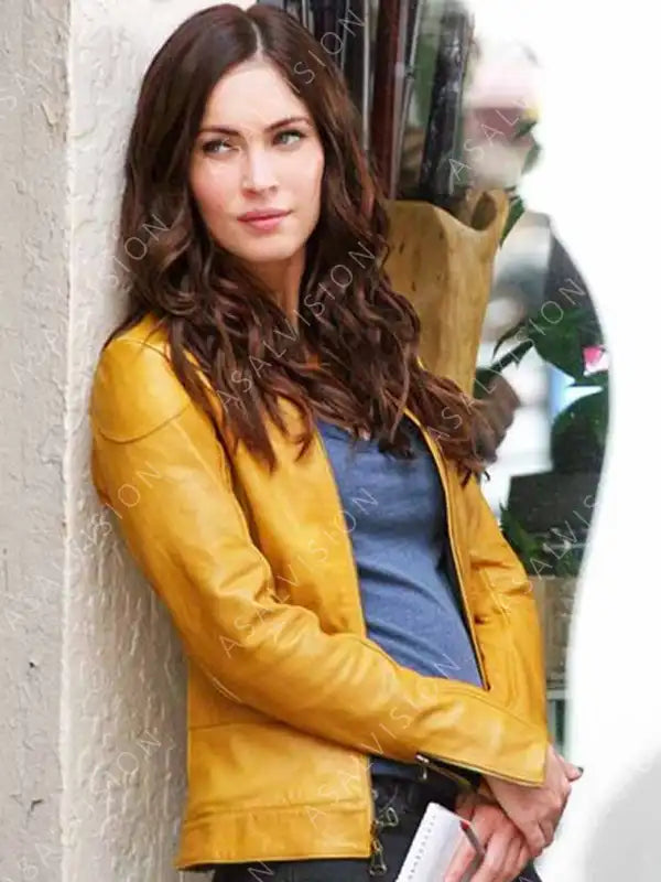 April O Neil Teenage Mutant Ninja Turtles Yellow Leather Jacket