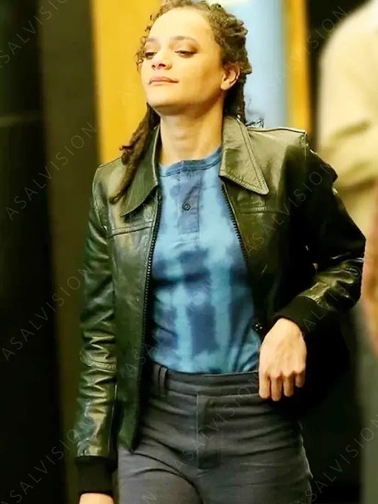 Ariana The Crowded Room 2023 Sasha Lane Green Leather Jacket