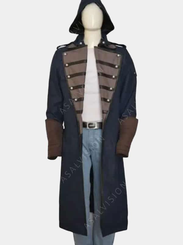 Arno Dorian Assassins Creed Unity Hooded Long Coat