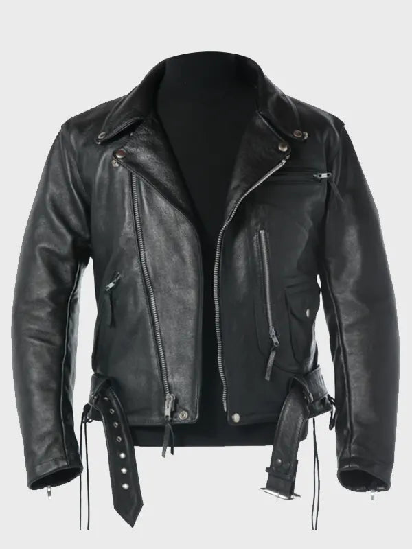 Arnold Schwarzenegger Black Leather Jacket