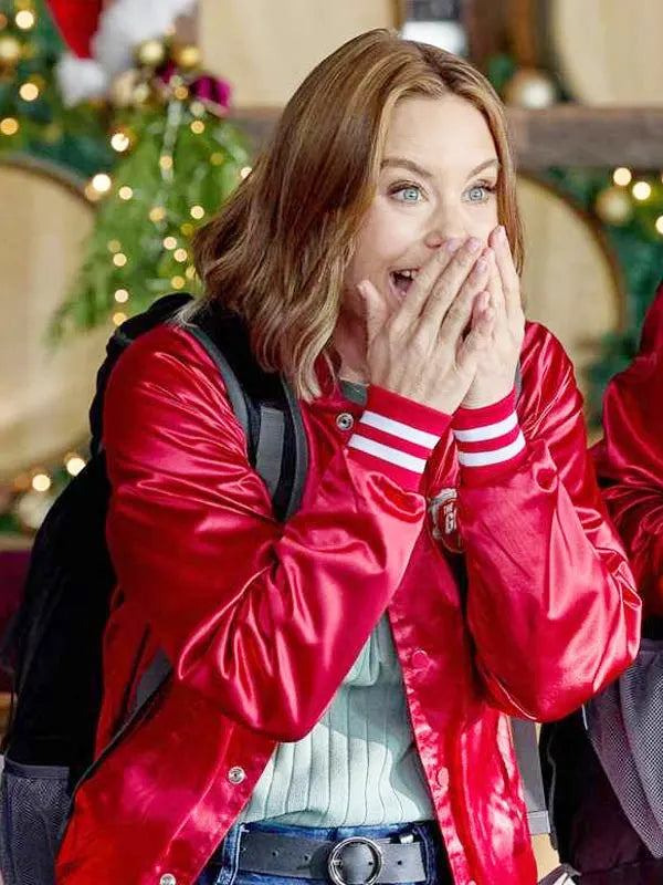 Ashley Williams Movie Jingle Bell Run 2024 Avery Red Jacket