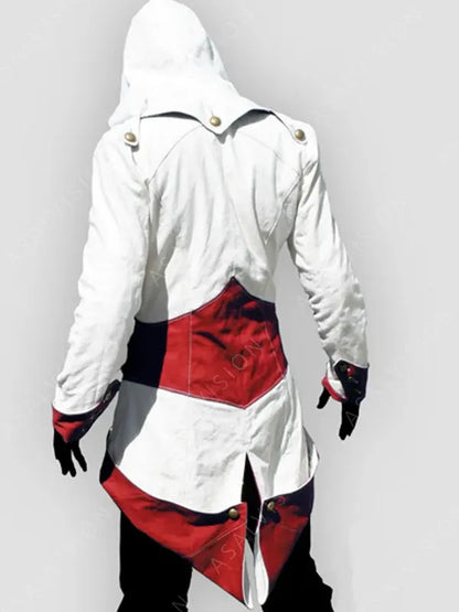 Assassins Creed White And Red Hoodie