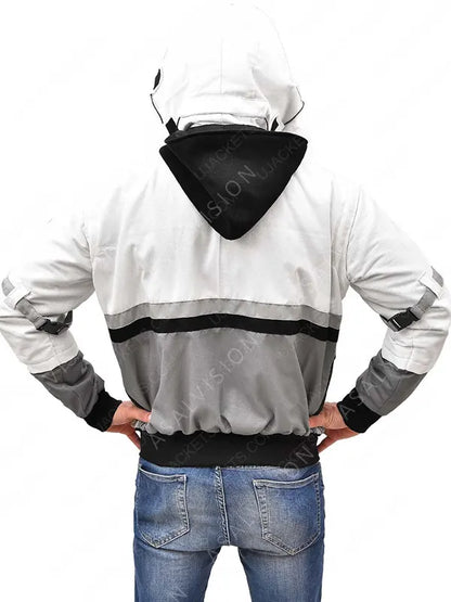 Assassin’s Creed Ghost Recon Bomber White Bomber Jacket With Hood