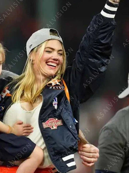 Astros Victory Parade Kate Upton World Series Jacket With Patches