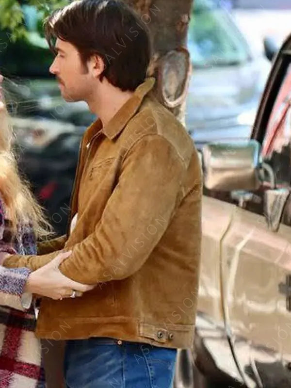 Atlas Corrigan It Ends with Us 2024 Brandon Sklenar Brown Leather Jacket