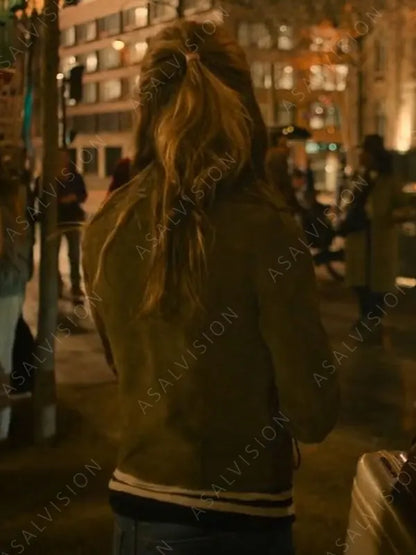 Audrey Spitz Murder Mystery 2 Jennifer Aniston Suede Biker Jacket