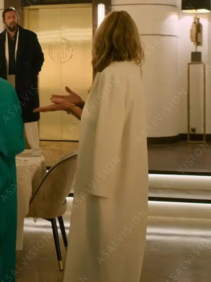 Audrey Spitz Murder Mystery 2 White Long Trench Coat