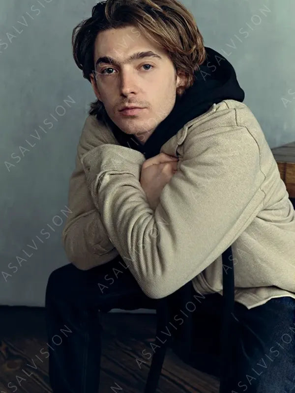 Austin Abrams The Starling Girl 2023 Ben Taylor Beige Wool Jacket