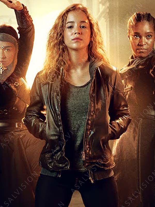 Ava Warrior Nun Leather Black Jacket