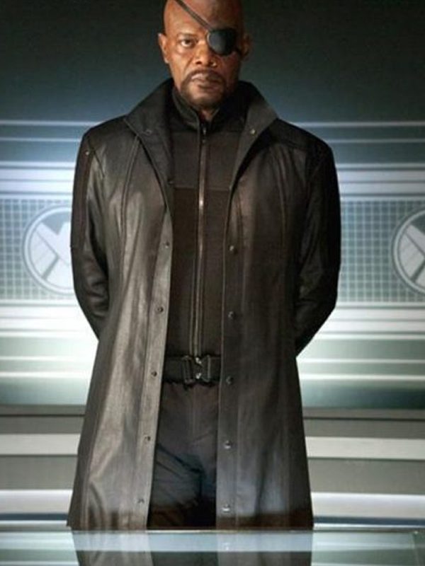 Avengers Age Of Ultron Samuel L. Jackson Leather Black Coat