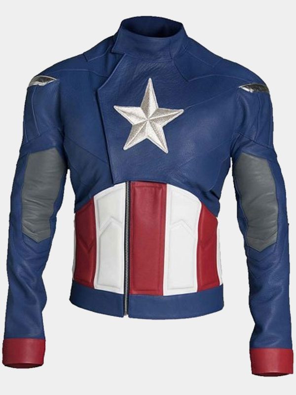 Avengers Endgame Captain America Blue Costume Jacket