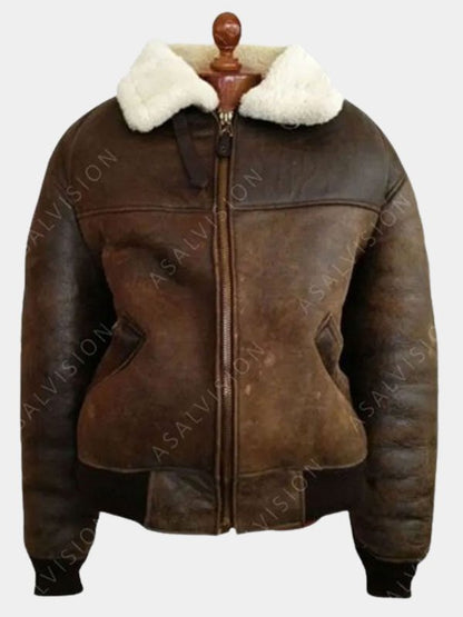 Aviator Bomber B3 Shearling Sheepskin Leather Jacket