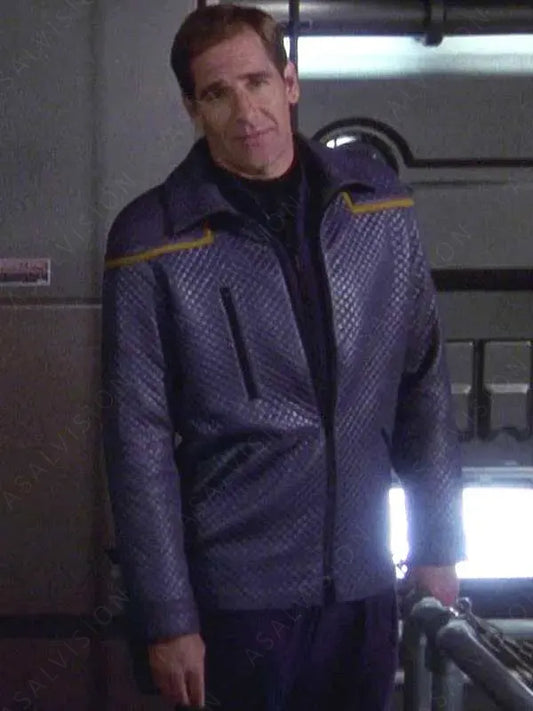 Away Team Star Trek Enterprise S1 Quilted Leather Jacket