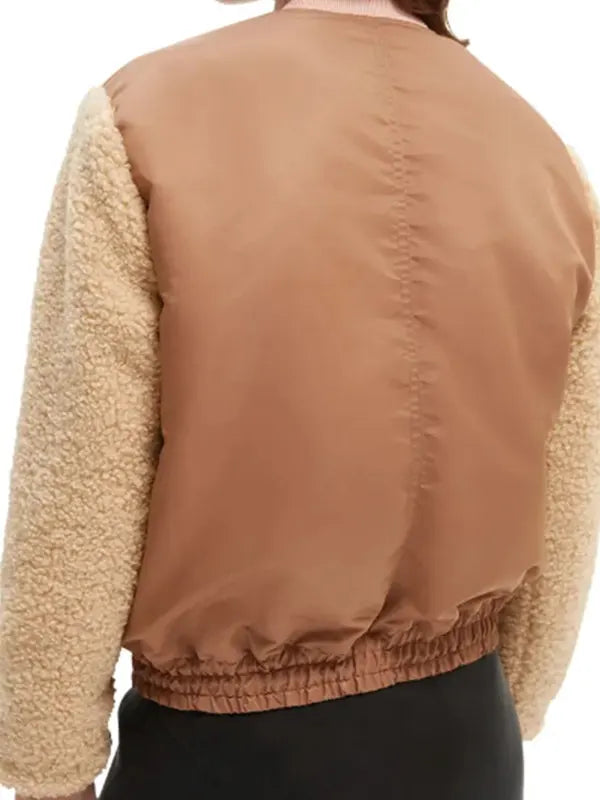 B Positive Annaleigh Ashford Brown Varsity Jacket