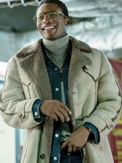 BMF Terry ‘Southwest T’ Flenory Shearling Leather Coat