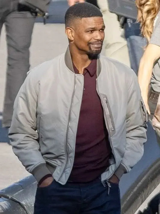 Back in Action 2025 Matt Grey Bomber Jacket