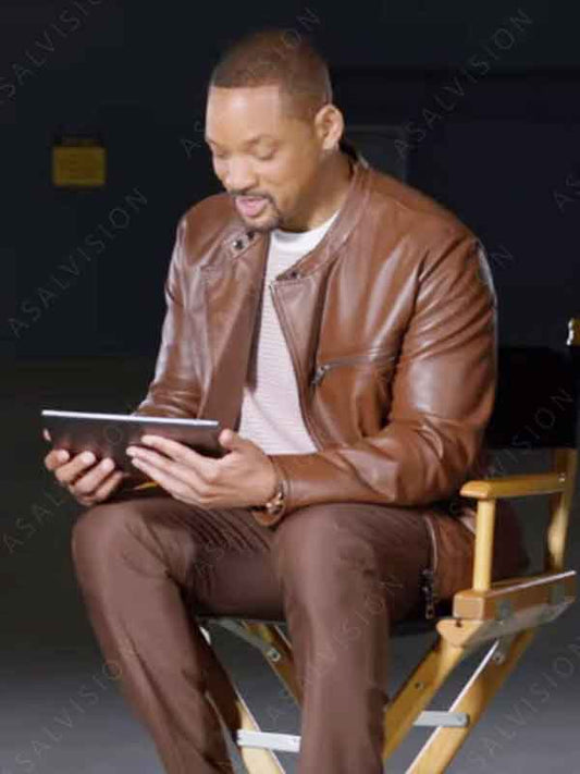 Bad Boys Ride Or Die Will Smith Brown Leather Jacket