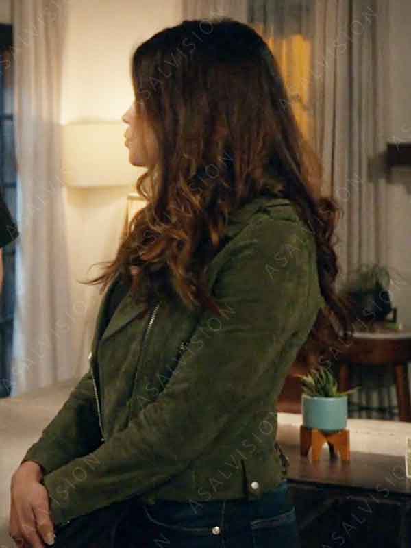 Bailey Nune TV Series The Rookie Jenna Dewan Green Cropped Jacket