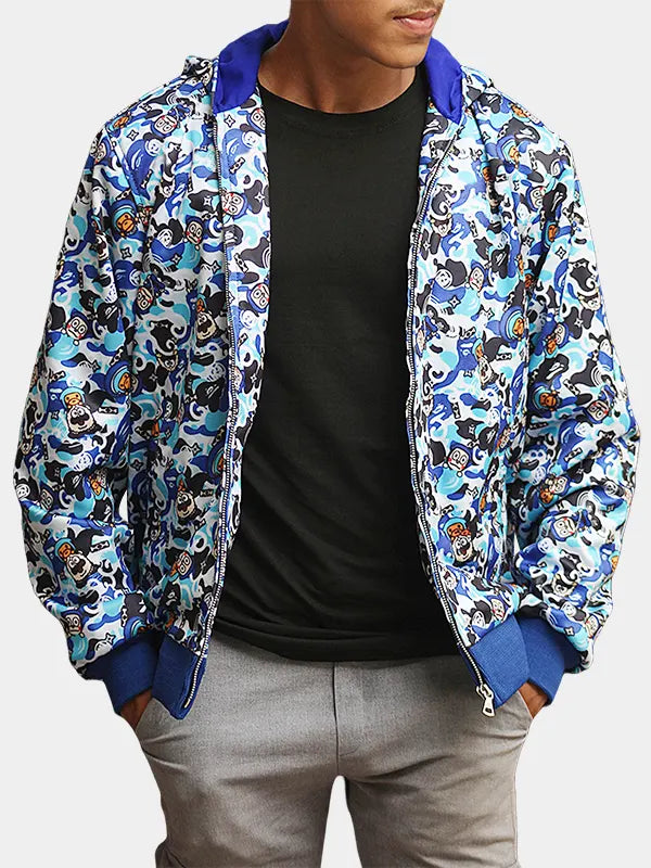 Bape Armed & Dan­ger­ous Juice Wrld Blue Hood­ie