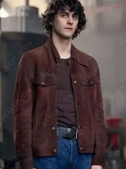 Bardon Quinn TV Series This Town 2024 Ben Rose Brown Suede Leather Jacket