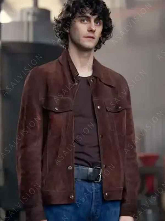 Bardon Quinn TV Series This Town 2024 Ben Rose Brown Suede Leather Jacket