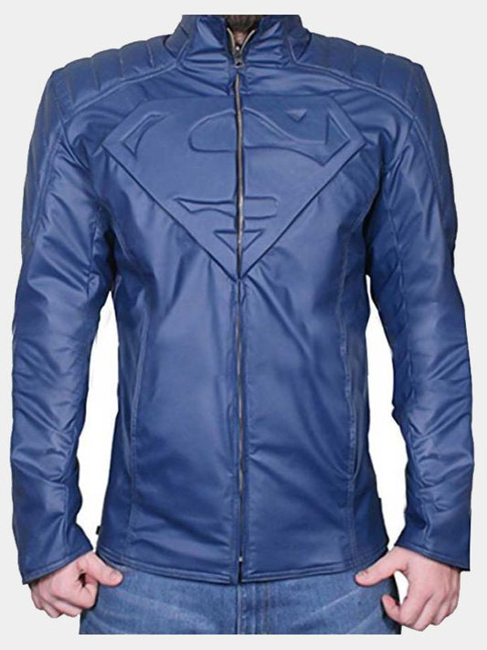 Batman V Superman Blue Leather Jacket