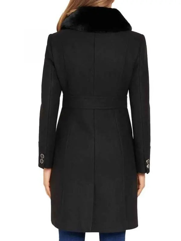 Batwoman Mary Hamilton Black Fur Collar Coat